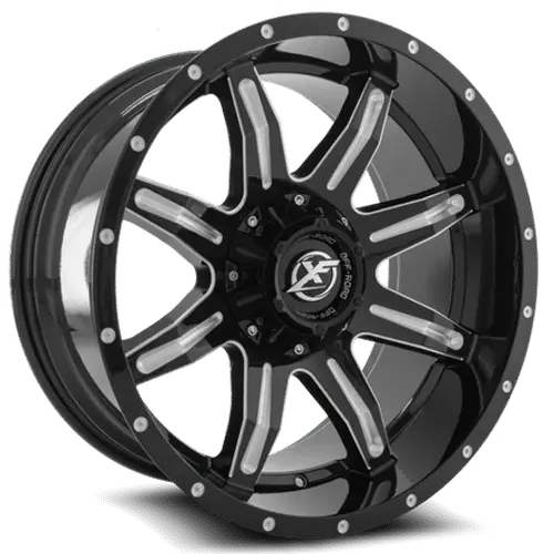 XF Off-Road XF-215 20X9 5X127 / 5X139.7 ET 12mm Gloss Black Milled