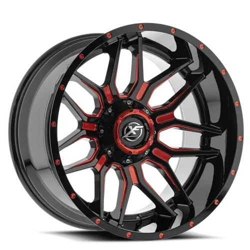 XF Off-Road XF-222 20X9 8X165.1 / 8X170 ET 0mm Gloss Black Milled