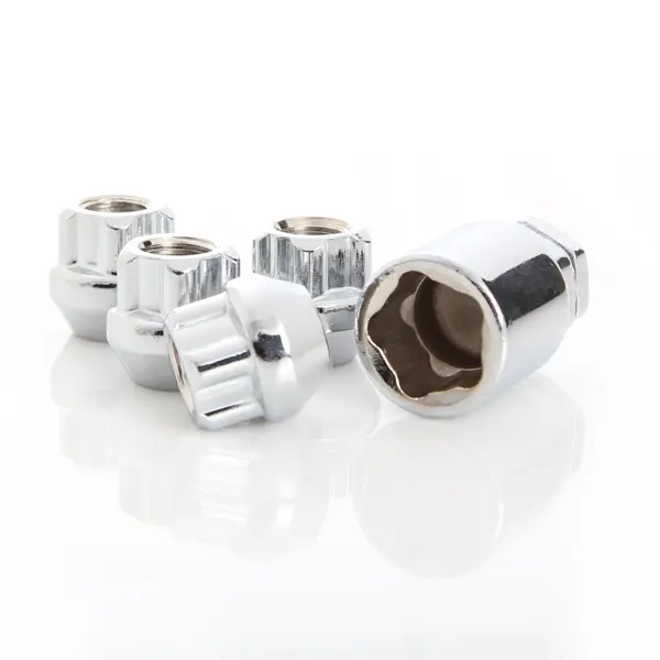 Krypton Lug Nut M12x1.25 60° Conical Acorn 21mm Hex Wheel Lock Chrome