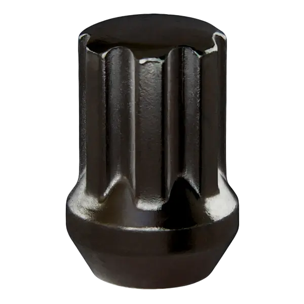 Krypton Lug Nut M14x2.0 60° Conical Spline 7-Spline Black