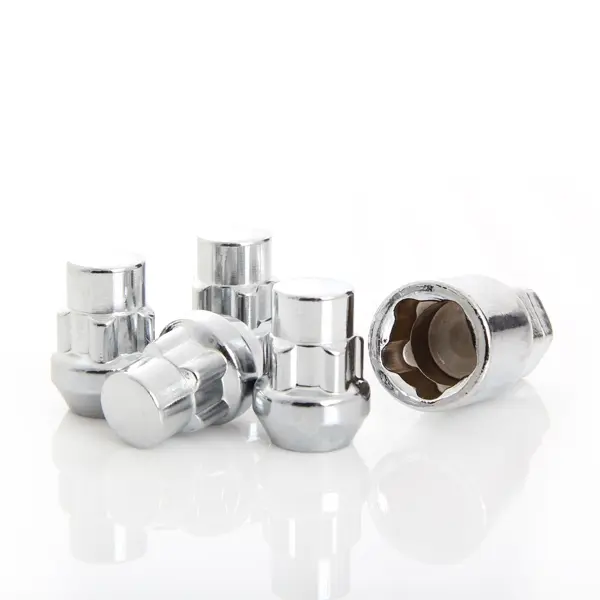 Krypton Lug Nut 9/16"-18 60° Conical Acorn 21mm Hex Wheel Lock Chrome