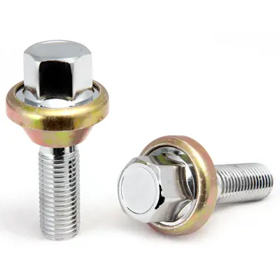 Krypton Lug Bolt M12x1.5 60° Conical Acorn 17mm Hex 26mm Shank Chrome