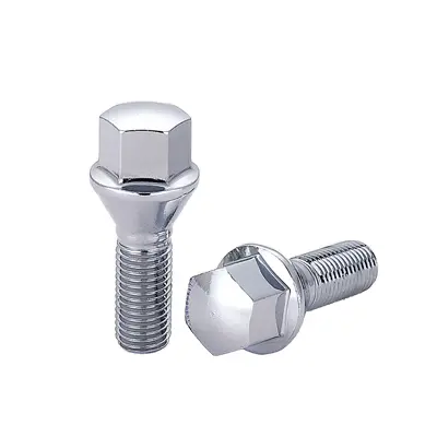 Krypton Lug Bolt M14x1.5 60° Conical Acorn 17mm Hex 22mm Shank Chrome