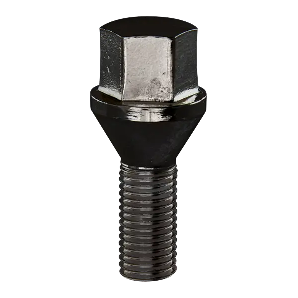 Krypton Lug Bolt M12x1.5 60° Conical Acorn 17mm Hex 24mm Shank Black