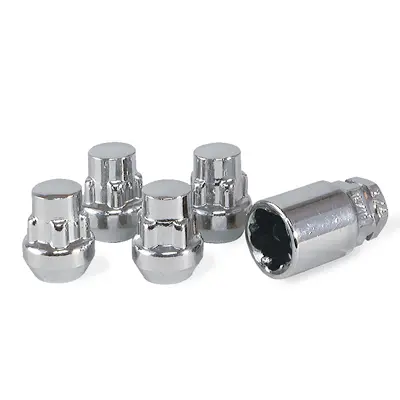 Krypton Lug Nut 7/16"-20 60° Conical Acorn 21mm Hex Wheel Lock Chrome