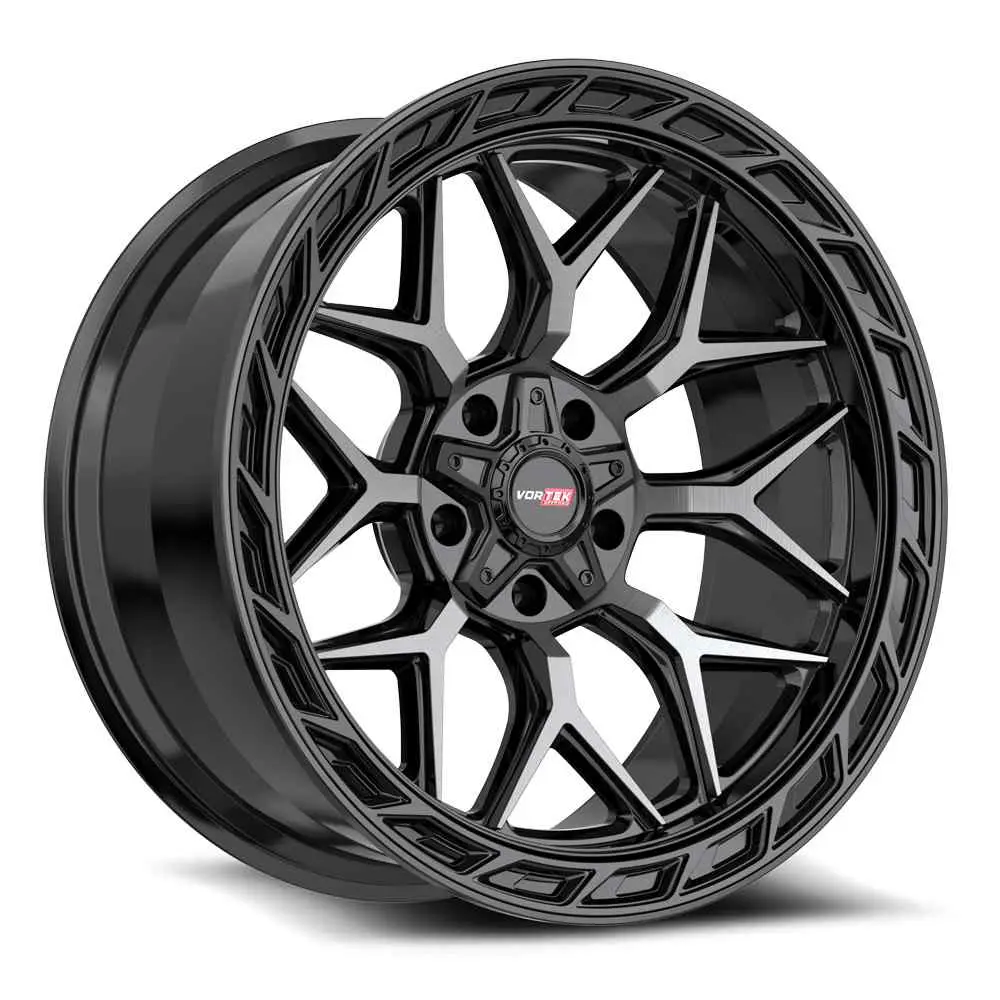 Vortek VRP-504 20X9 5X127 / 5X139.7 ET 12mm Black Diamond Cut With Dark Tint
