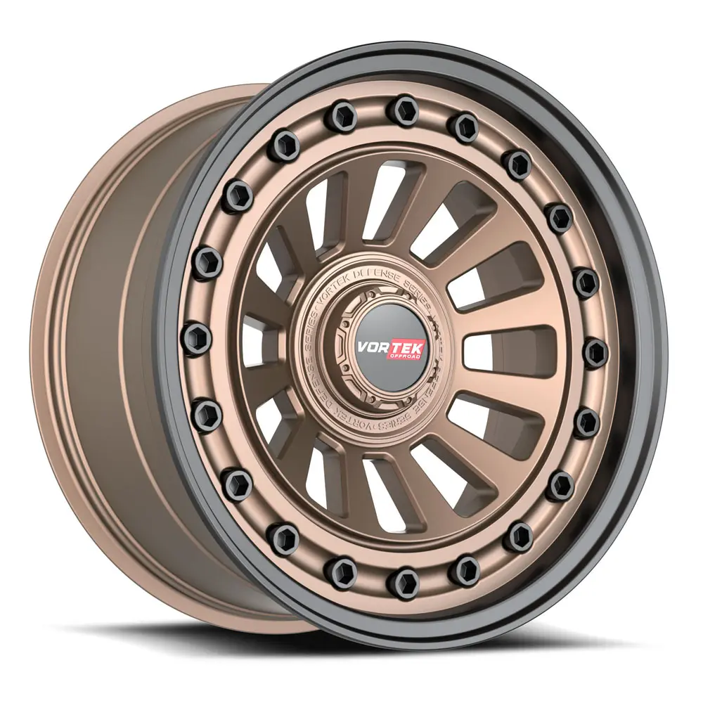 Vortek Offroad VRD-702 18X9 5X139.7 / 5X150 ET 12mm Matte Bronze With Black Bolts & Lip