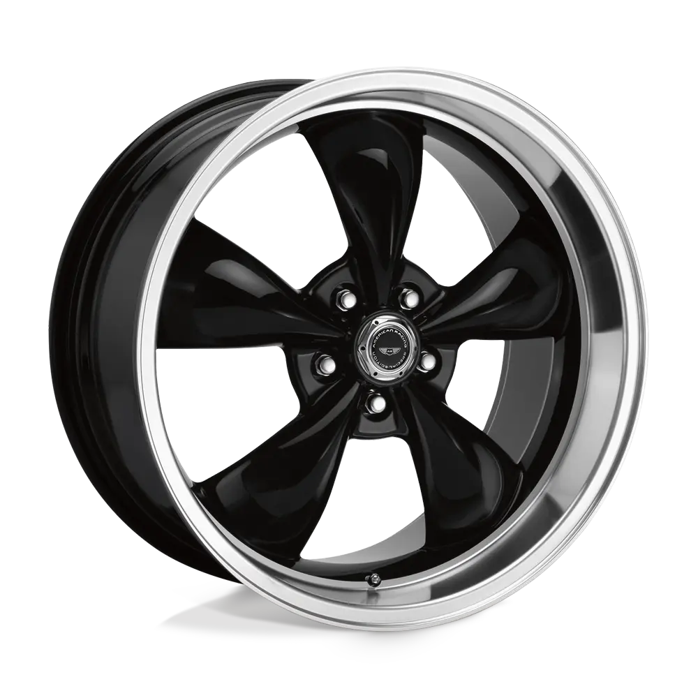American Racing AR105 Torq Thrust M 22X9.5 5X115  18mm Gloss Black Machined Lip - image principale du produit