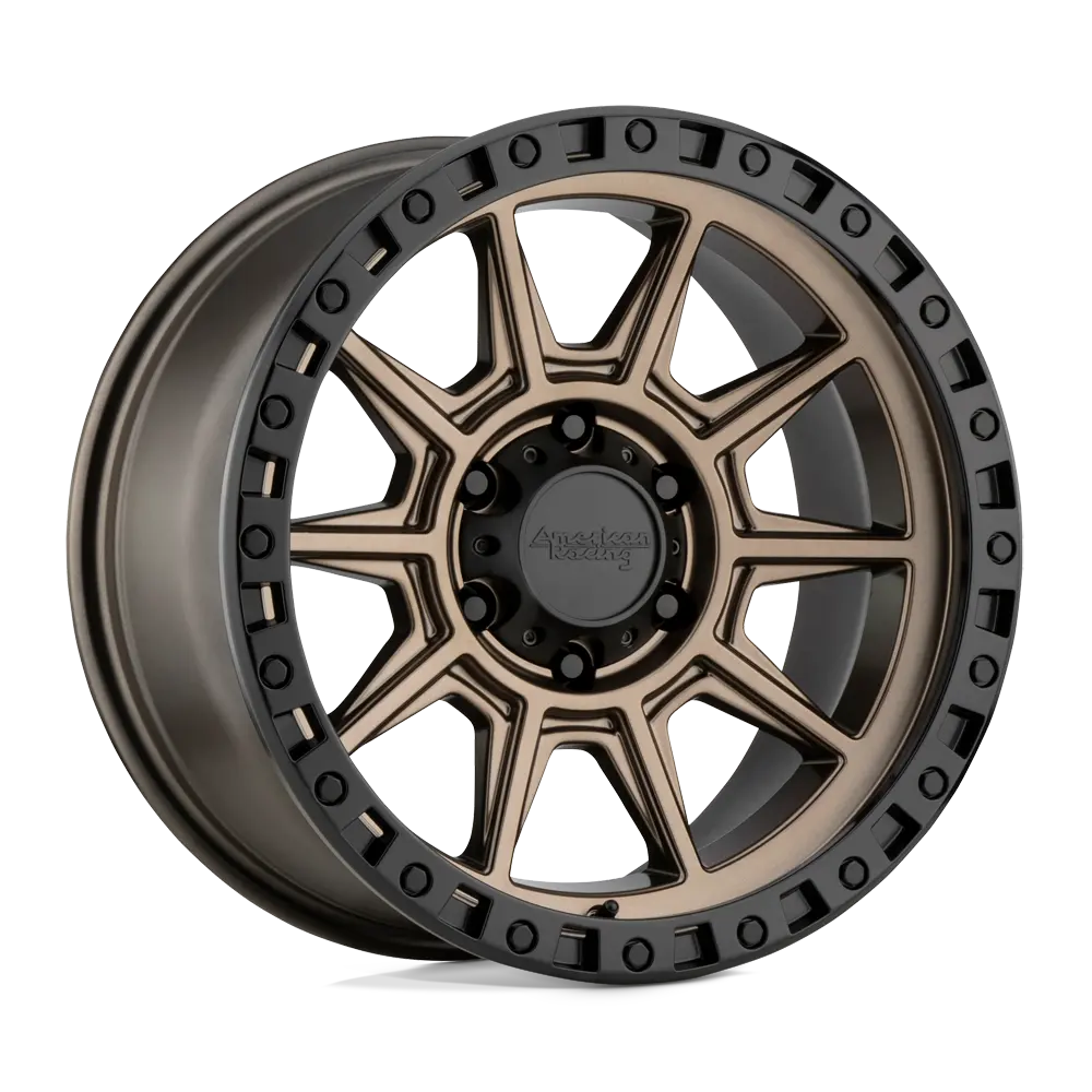 American Racing AR202 18X9 6X135  0mm Matte Bronze Black Lip - image principale du produit