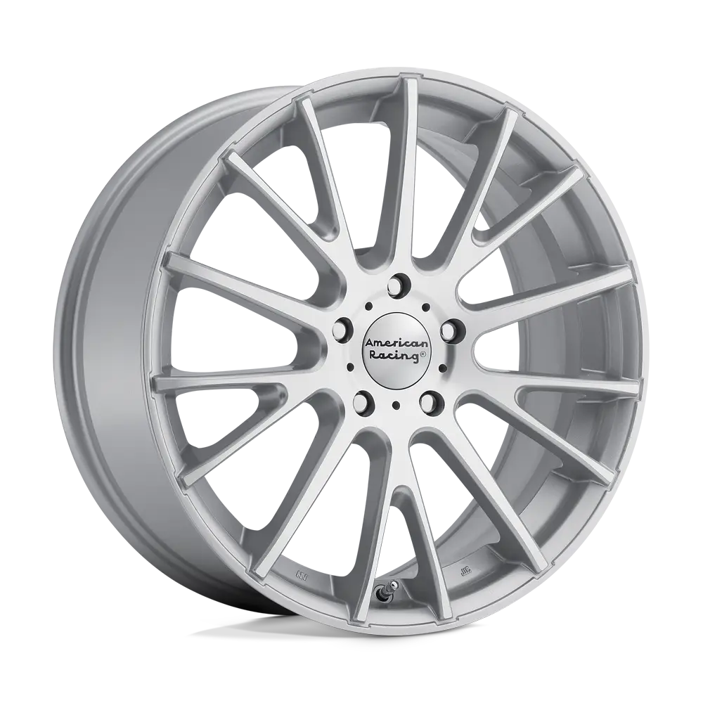 American Racing AR904 16X7 5X115  40mm Bright Silver Machined Face - main product image