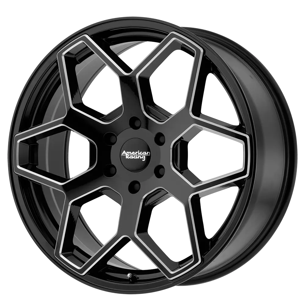 American Racing AR916 20X8.5 6X139.7  15mm Gloss Black Milled - main product image