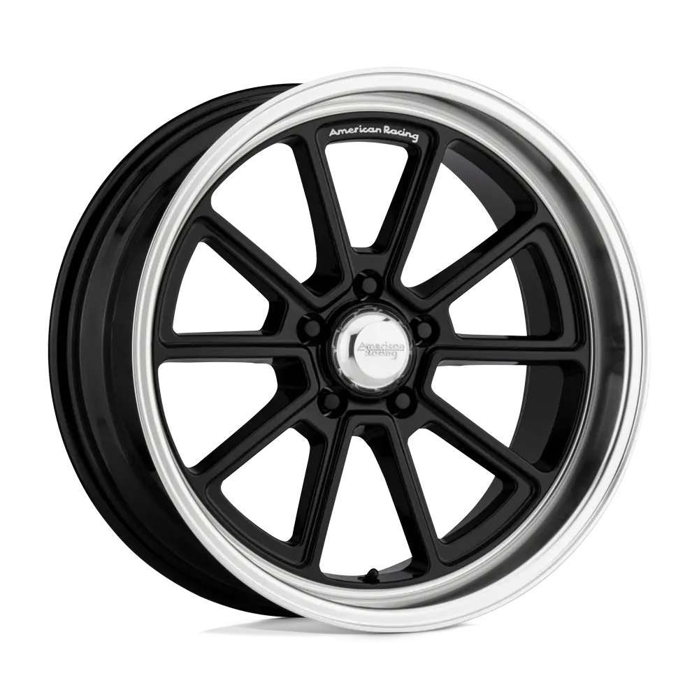 American Racing VN510 Draft 20X10 5X120.65  6mm Gloss Black Diamond Cut Lip - main product image