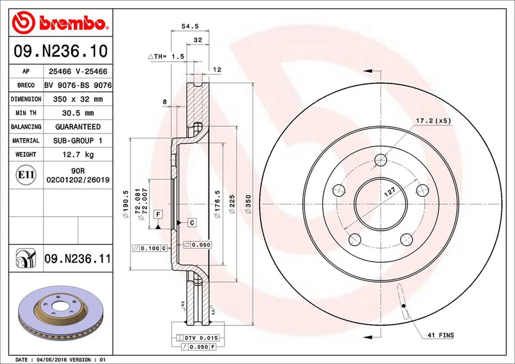 Disc Brake Rotor miniature 3
