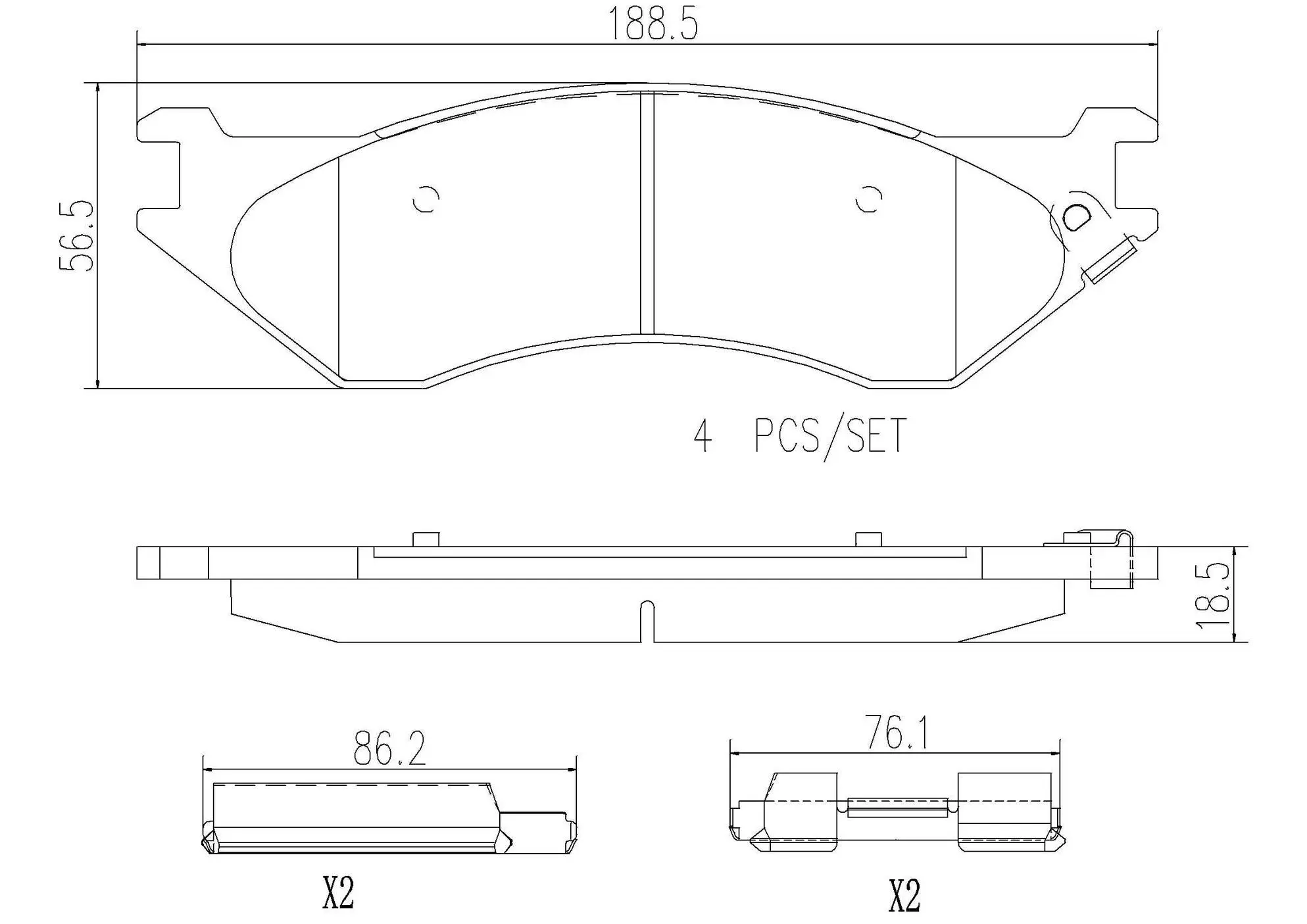 Disc Brake Pad Set miniature 4