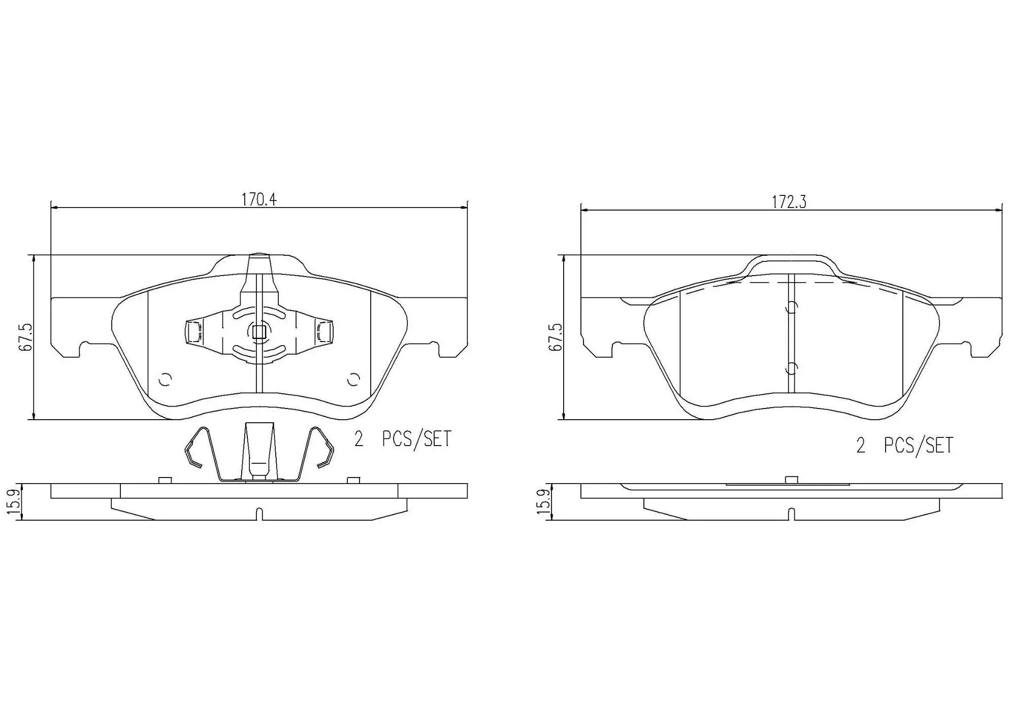 Disc Brake Pad Set miniature 4