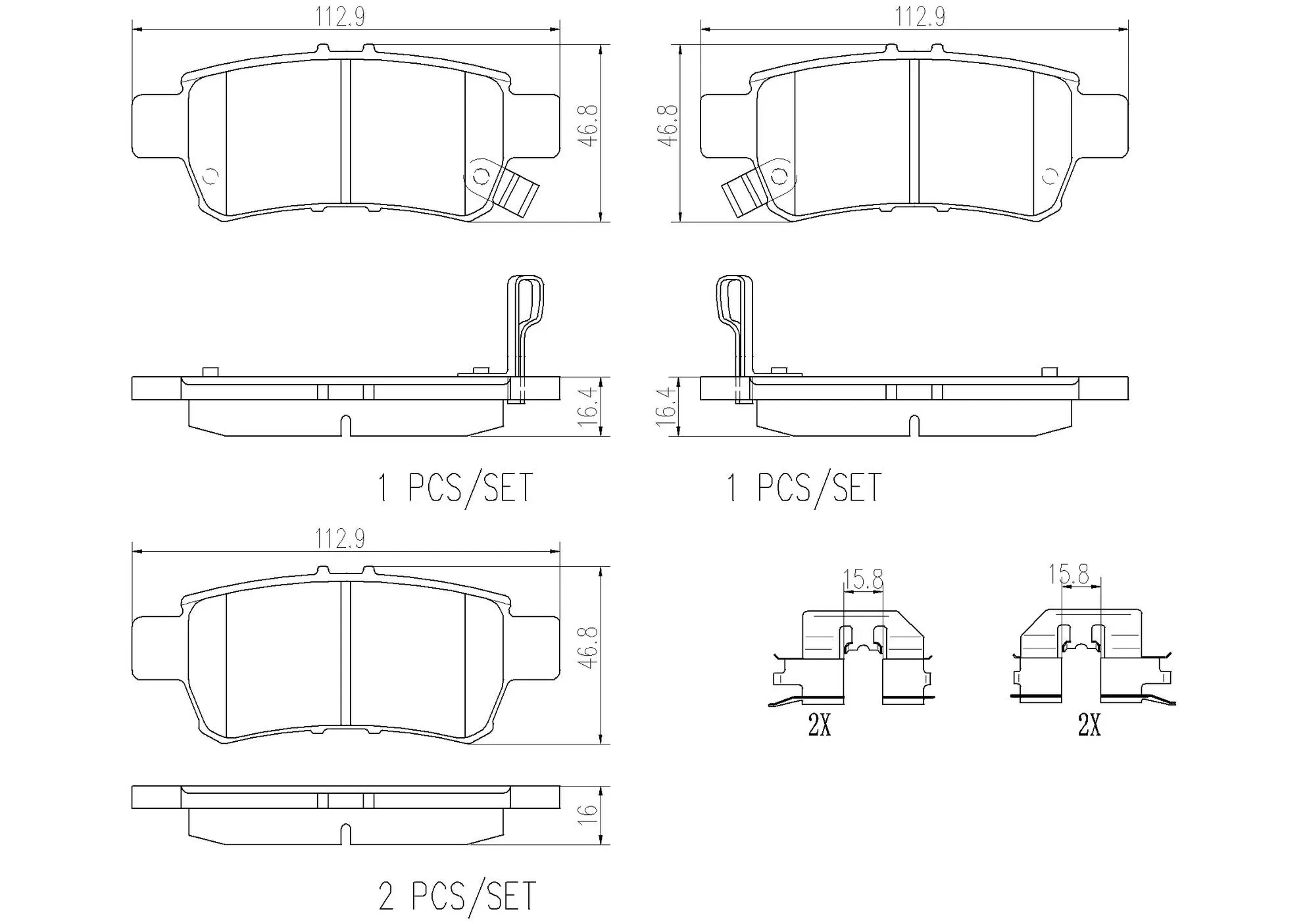 Disc Brake Pad Set miniature 4