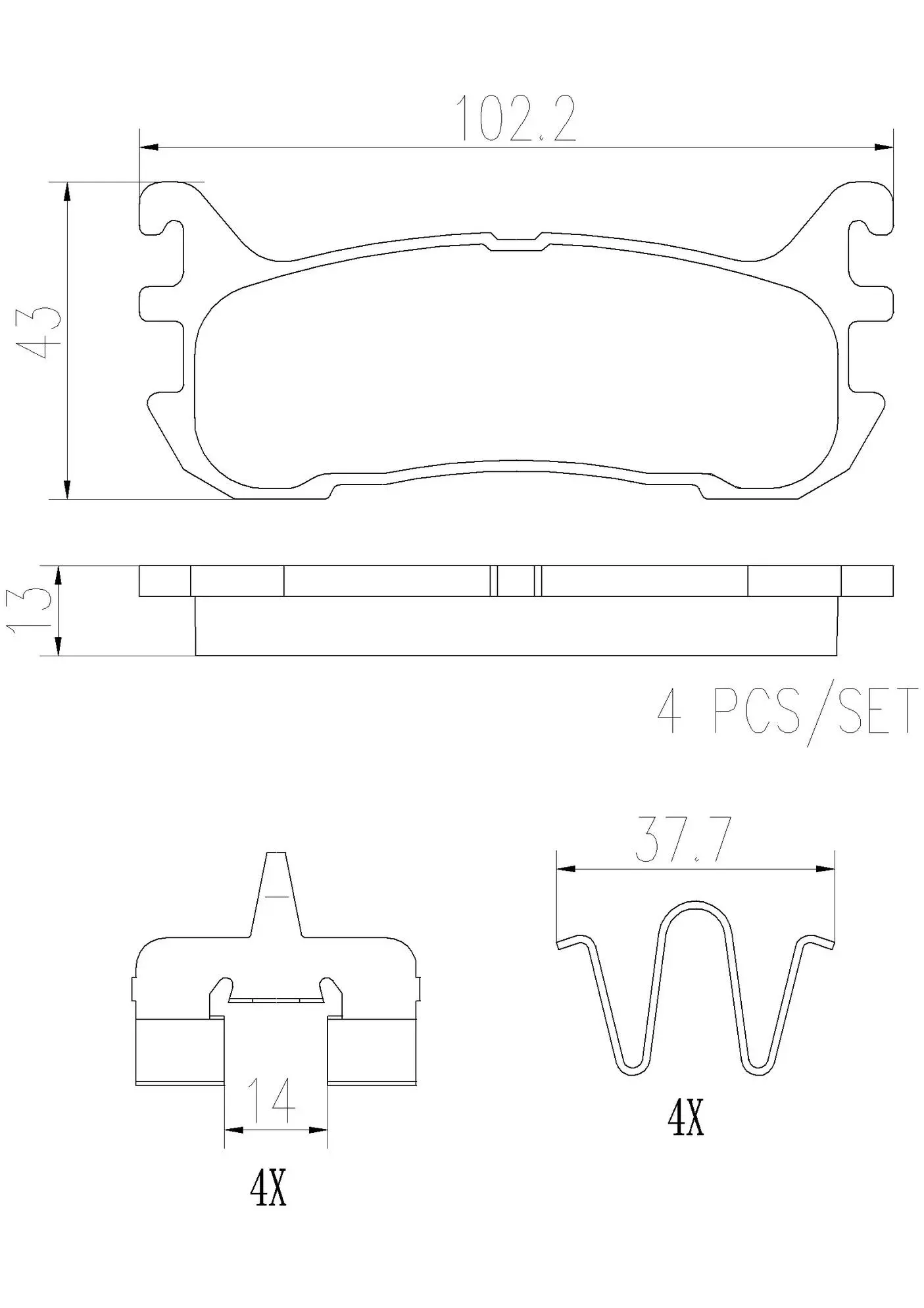 Disc Brake Pad Set miniature 4