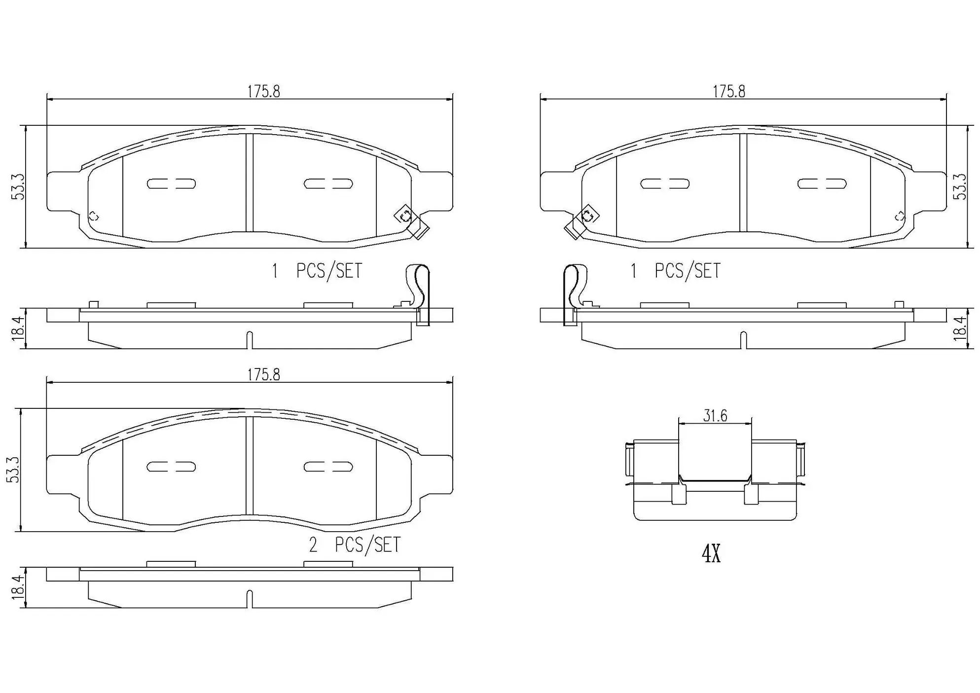 Disc Brake Pad Set miniature 4