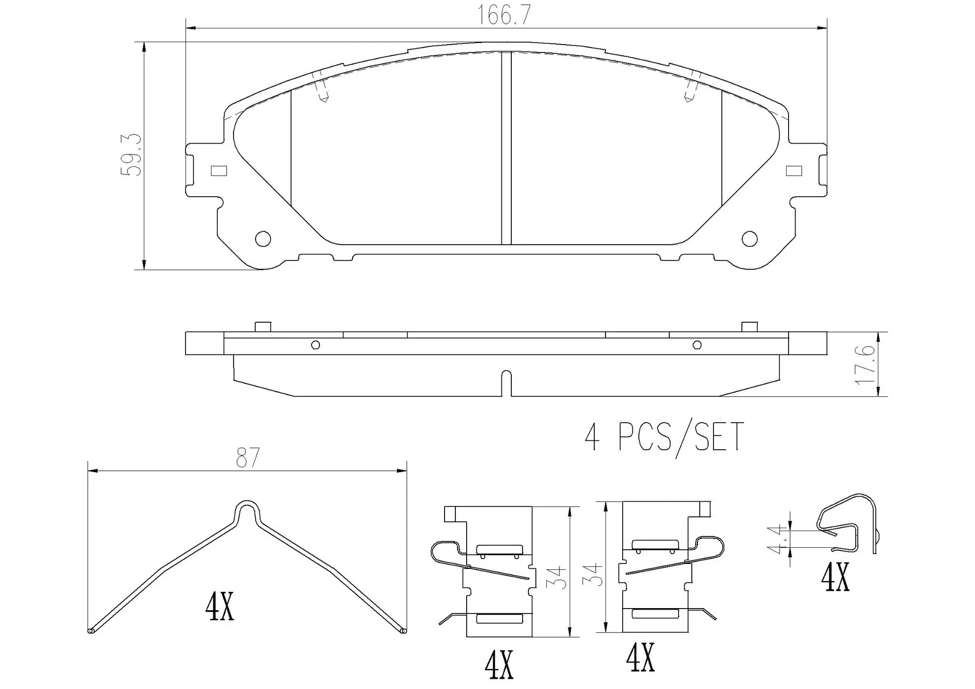 Disc Brake Pad Set miniature 4