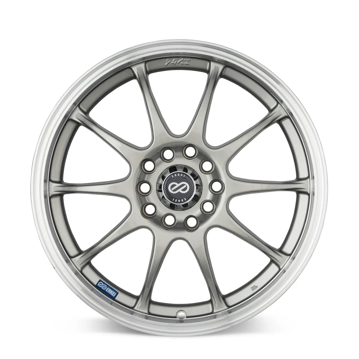 Enkei J10 15X6.5 4X100 / 4X114.3 ET 38mm Silver with Machined Lip miniature 2