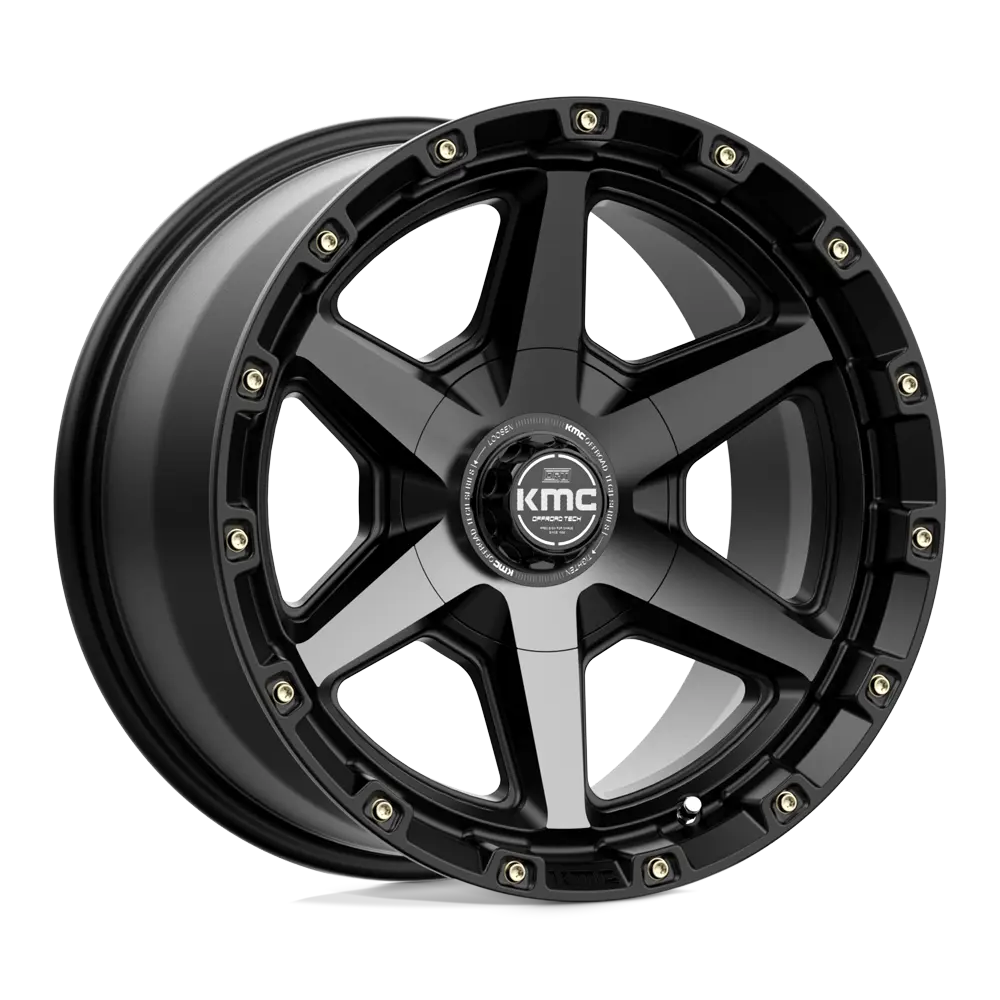 KMC KM101 Tempo 20X9 5X127 / 5X139.7 ET 0mm Satin Black With Gray Tint
