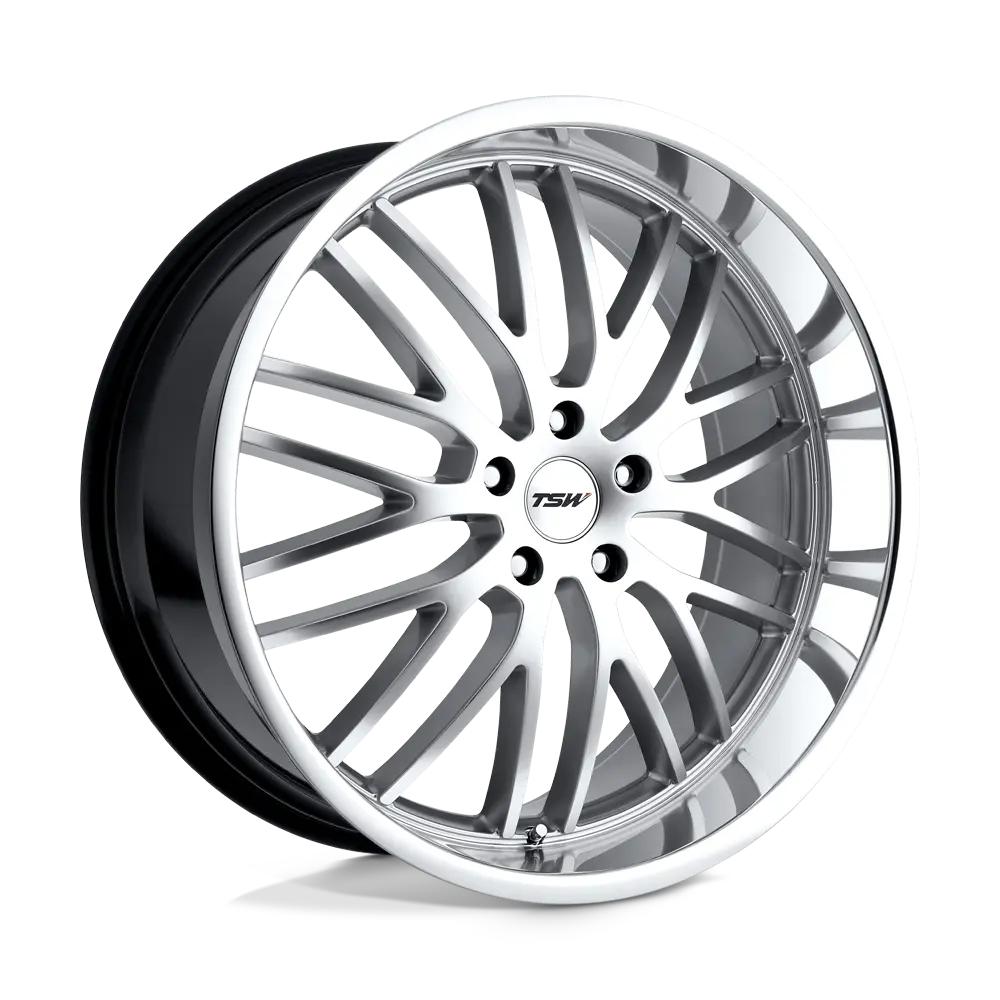TSW Snetterton 17X8 5X120 ET 35mm Hyper Silver W/ Mirror Cut Lip