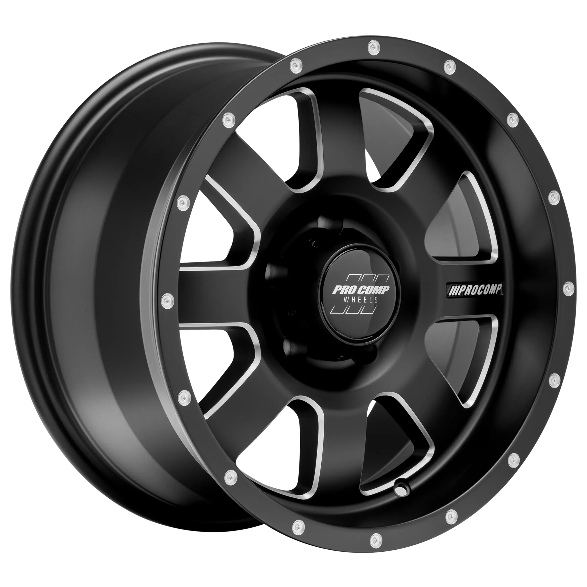 Pro Comp PA075 Trilogy Race 17X9 5X127 ET -6mm Satin Black Milled