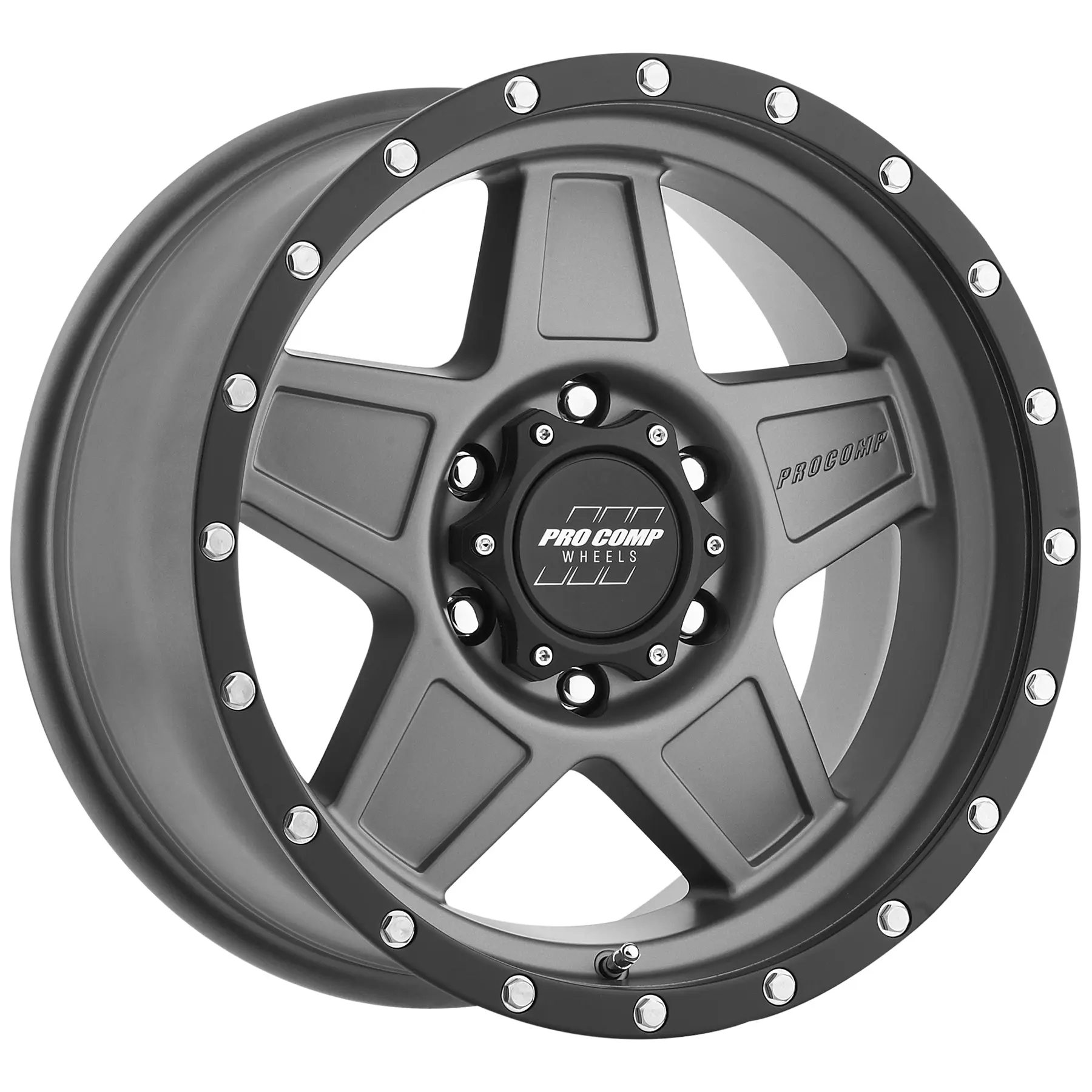 Pro Comp PA035 Predator 17X8.5 5X127 ET 0mm Dark Gray With Black Lip