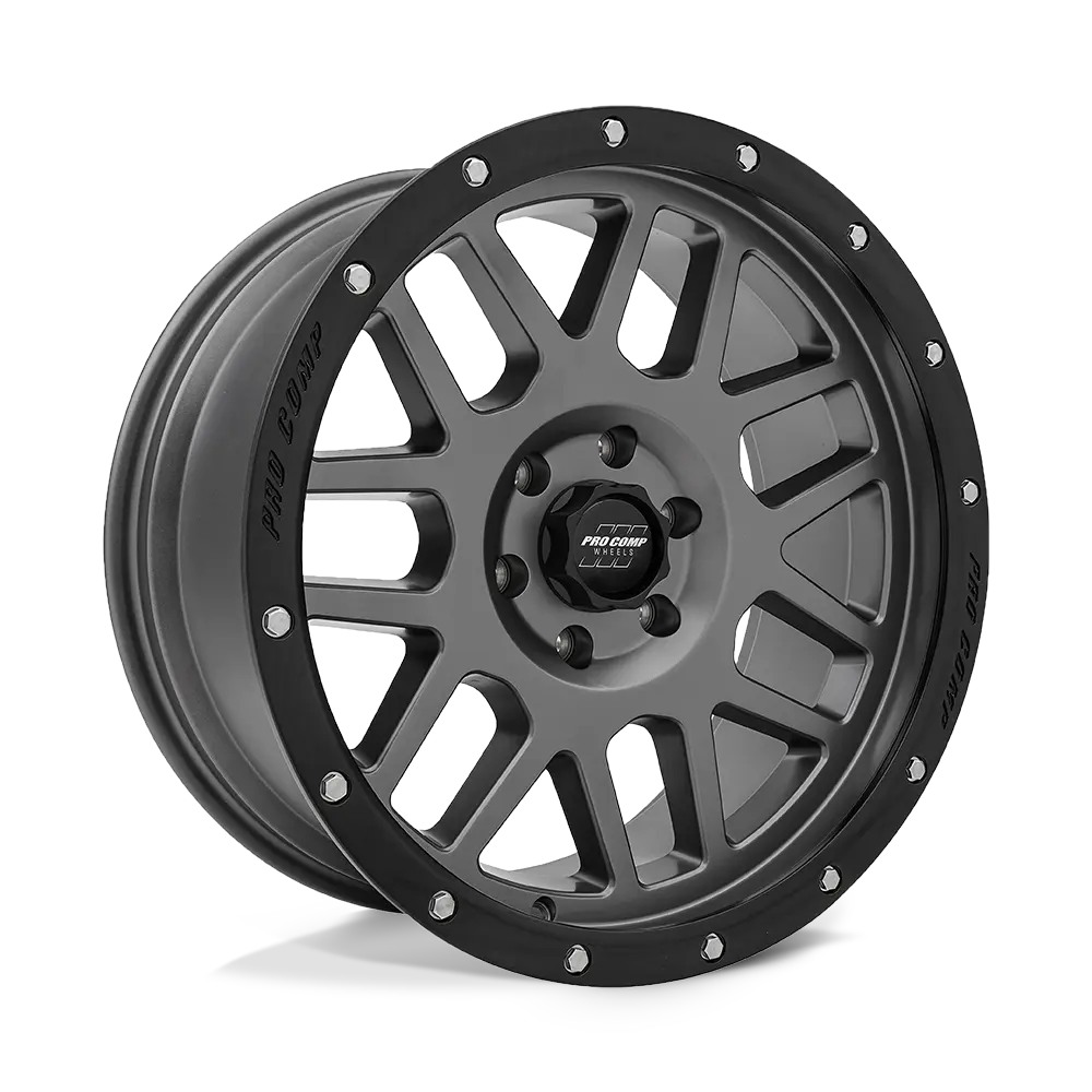 Pro Comp PA40 Vertigo 18X9 5X127 ET 0mm Dark Gray With Black Lip