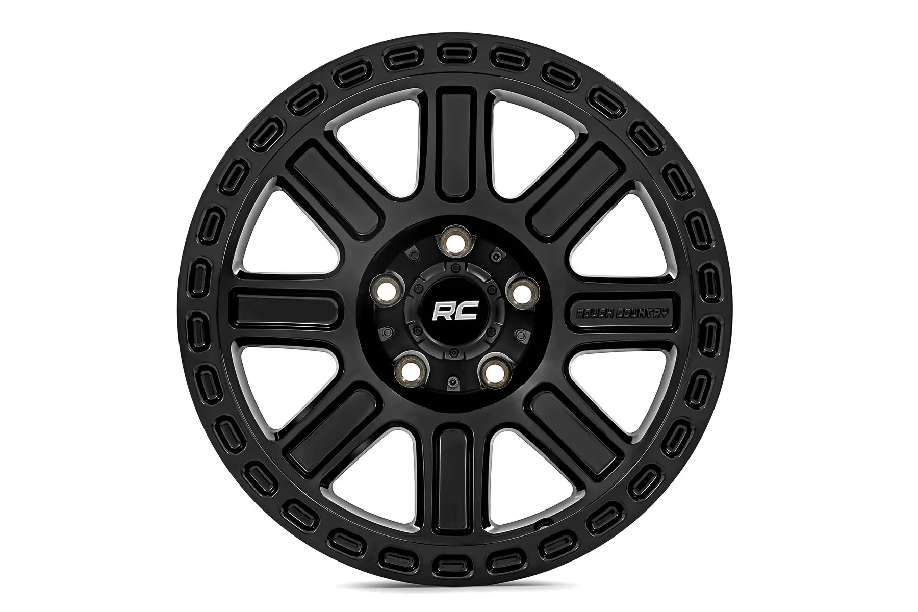 Rough Country 84 Series 15X8 5X139.7 ET -19mm Gloss Black thumbnail 2