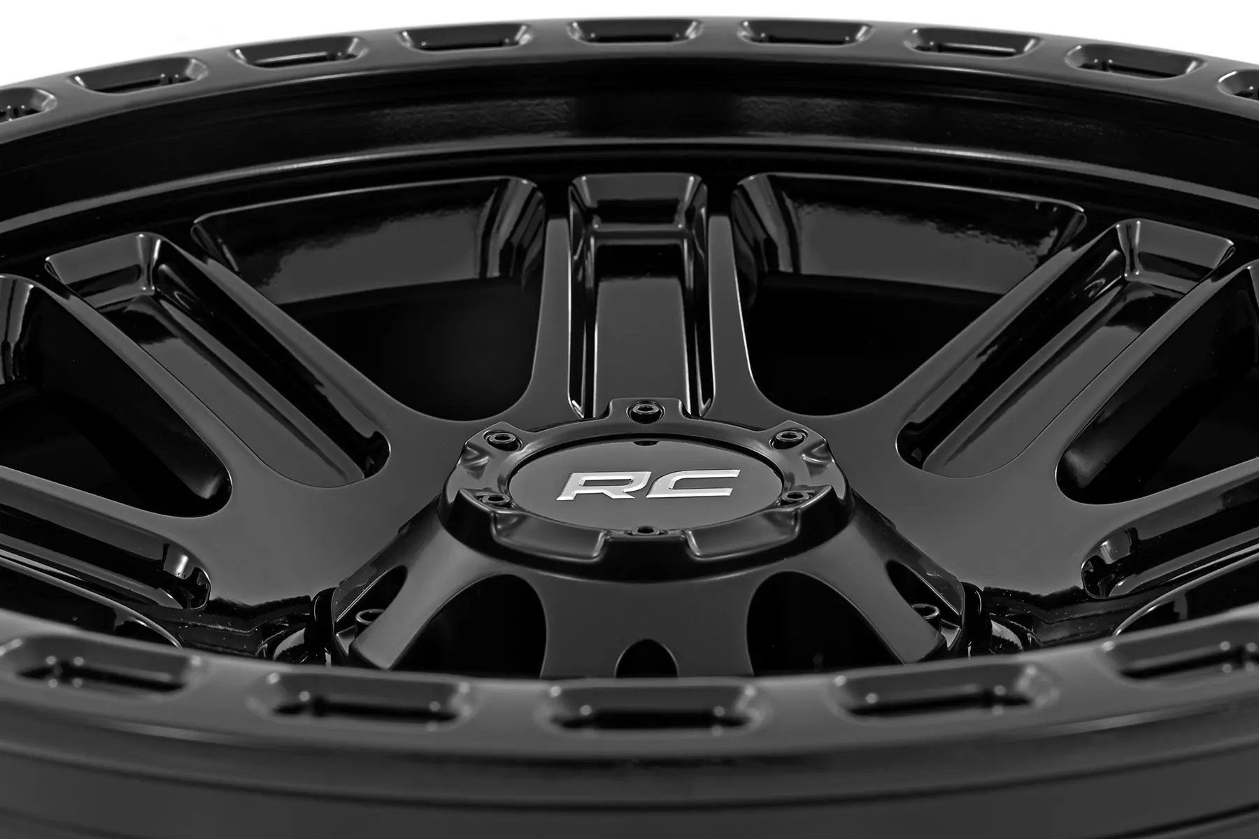 Rough Country 84 Series 15X8 5X139.7 ET -19mm Gloss Black thumbnail 3