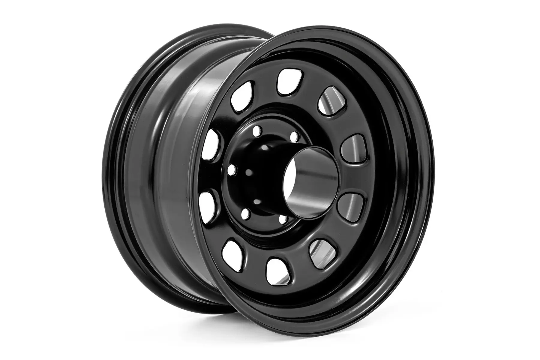 Rough Country Steel Wheel 15X8 5X139.7 ET -19mm Black