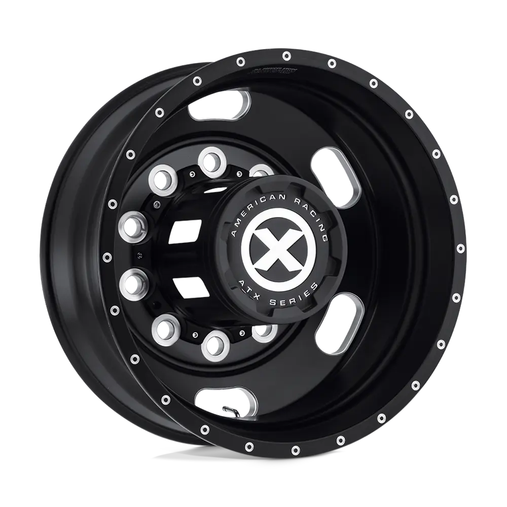 ATX AO402 Indy 22.5X8.25 10X285.75 -167 mm Satin Black Milled - Rear - main product image