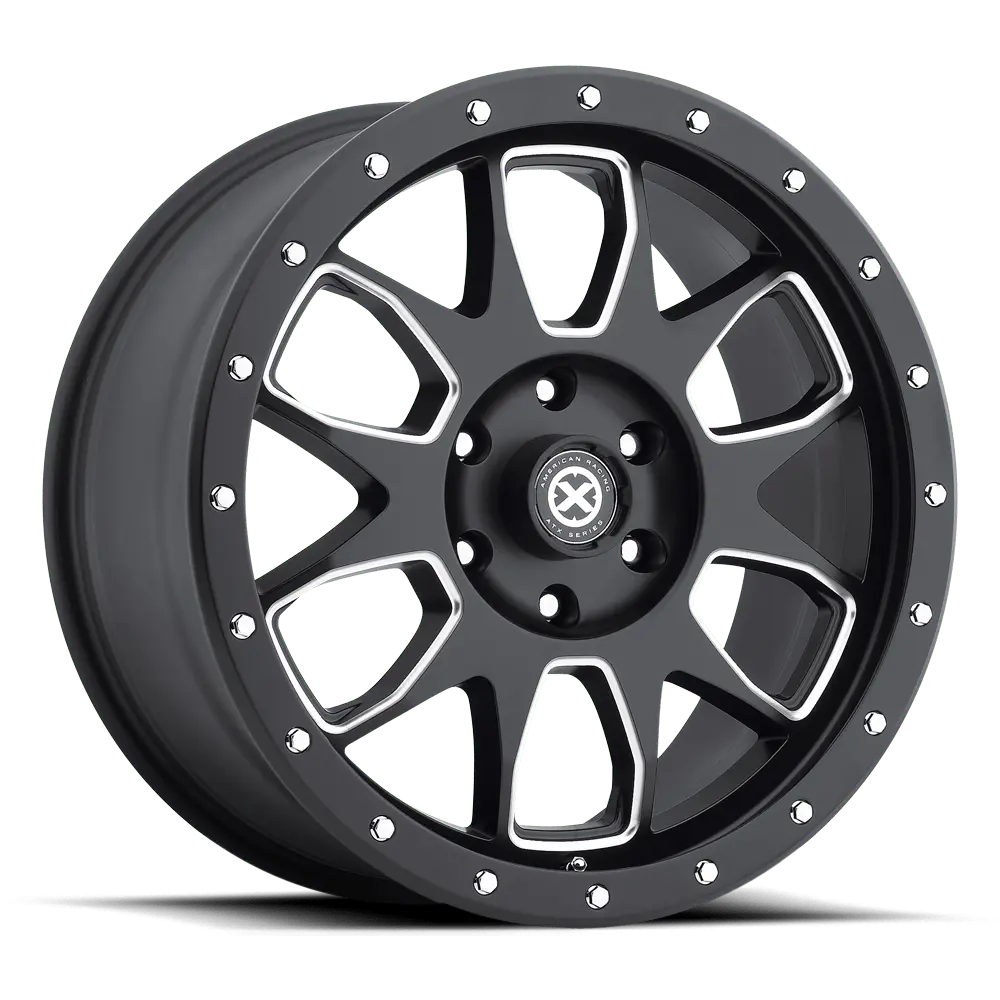 ATX AX196 20X9 6X139.7 25mm Satin Black With Milled Accents - main product image