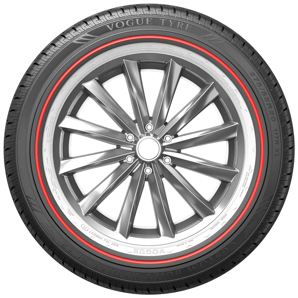 275/55R20 Vogue Custom Built Radial SCT2 White/Red Stripe 117H