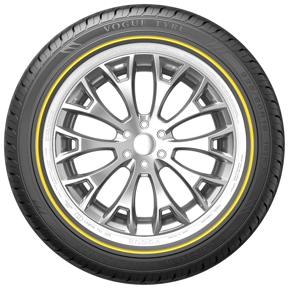 235/60R16 Vogue Custom Built Radial White/Gold Stripe 104H