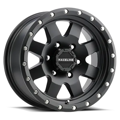 Raceline Defender Trailer 935B 16X6 6X139.7 ET 0mm Satin Black - main product image