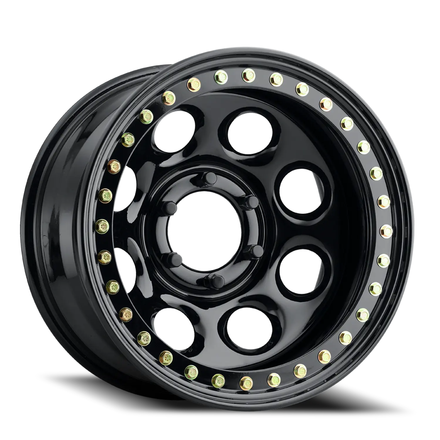 Raceline Rock 8 RT81 15X8 5X139.7 ET -19mm Gloss Black Beadlock - image principale du produit