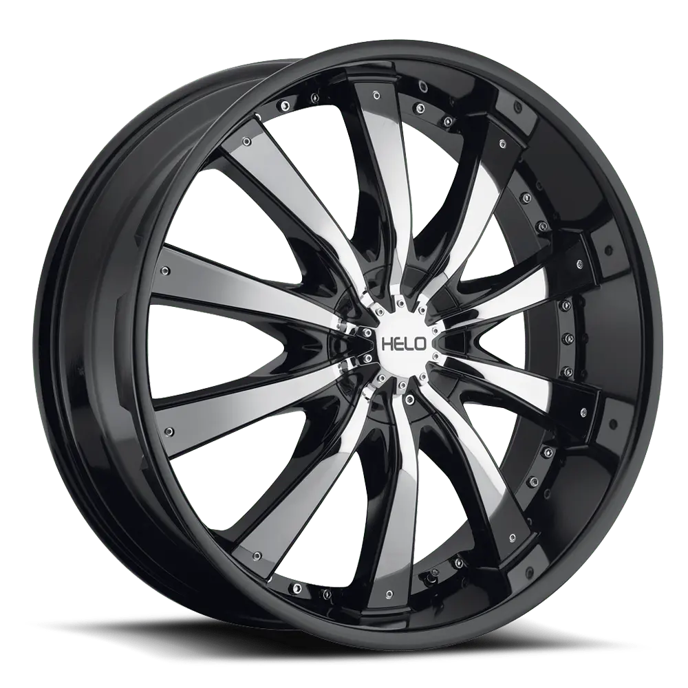 Helo HE875 24X9.5 BLANK ET 38mm Gloss Black With Chrome Accents
