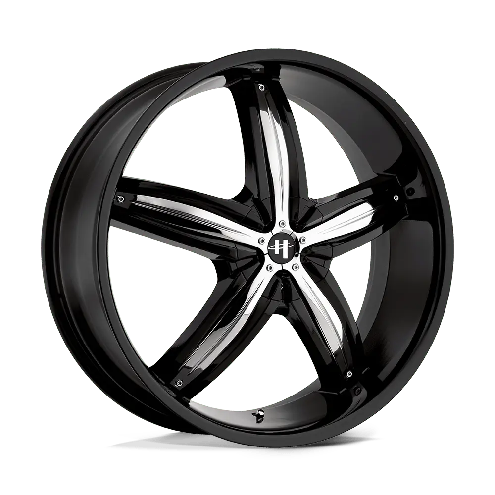 Helo HE844 22X8.5 Blank ET 45mm Gloss Black With Removable Chrome Accents