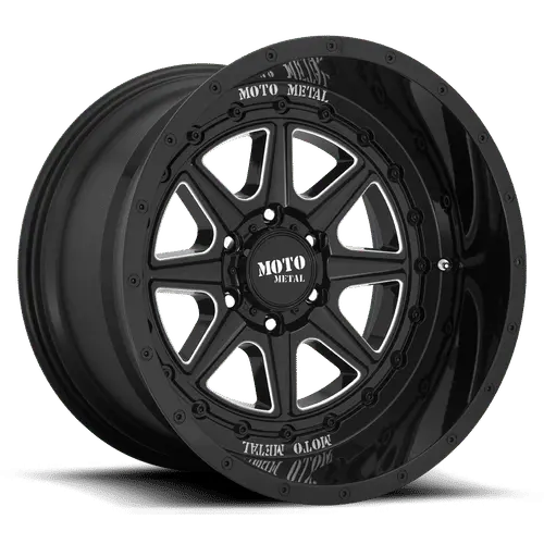 Moto Metal MO801 Phantom 20X12 8X165.1 ET -44mm Gloss Black Milled
