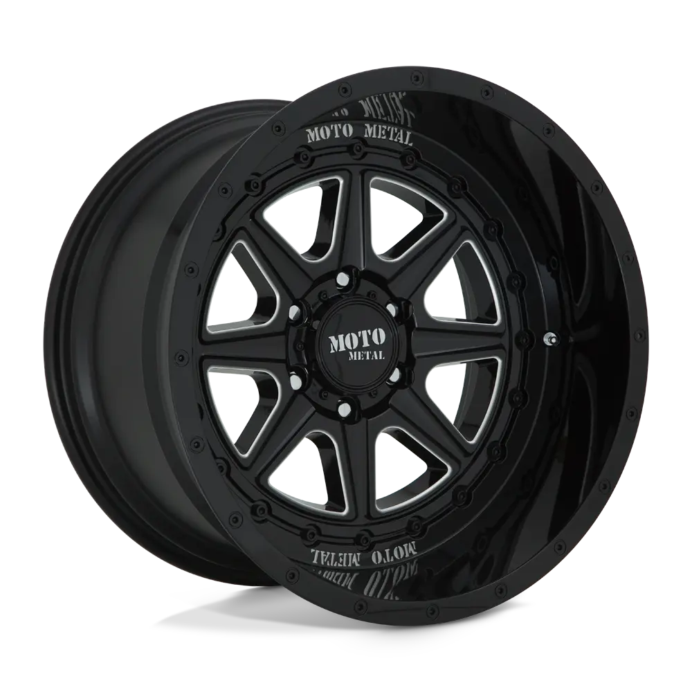 Moto Metal MO801 Phantom 20X10 5X127 ET -18mm Gloss Black Milled