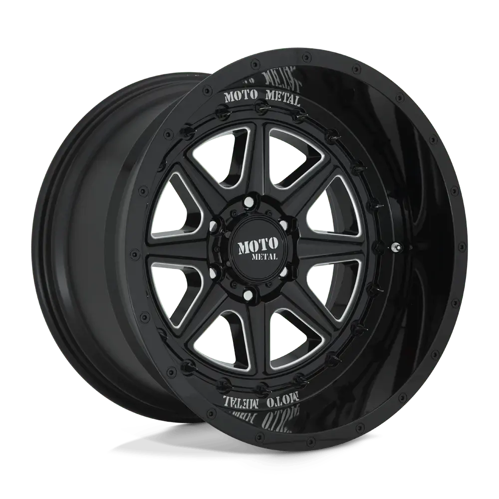 Moto Metal MO801 Phantom 20X10 5X127 ET -18mm Gloss Black Milled thumbnail 3