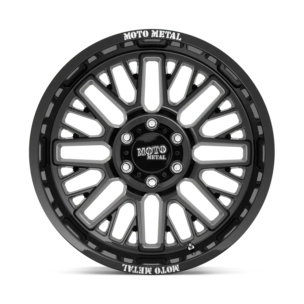 Moto Metal MO802 20X9 5X127 ET 18mm Gloss Black Milled thumbnail 2