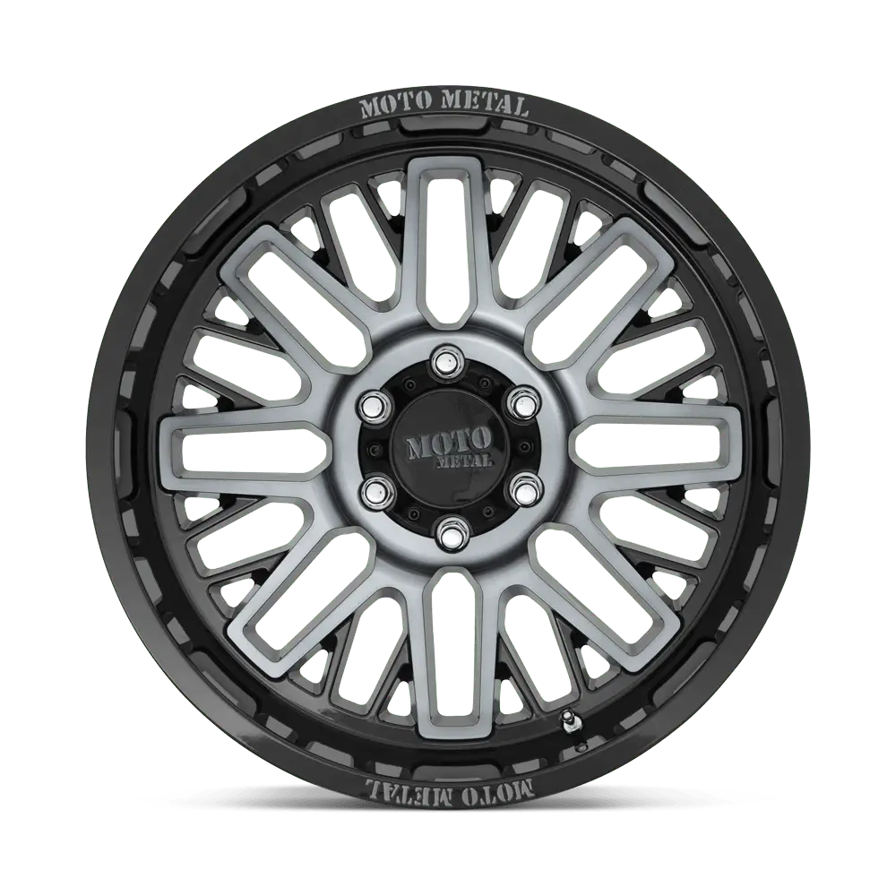 Moto Metal MO802 20X9 8X180 ET 18mm Gloss Black Machined With Gray Tint thumbnail 2