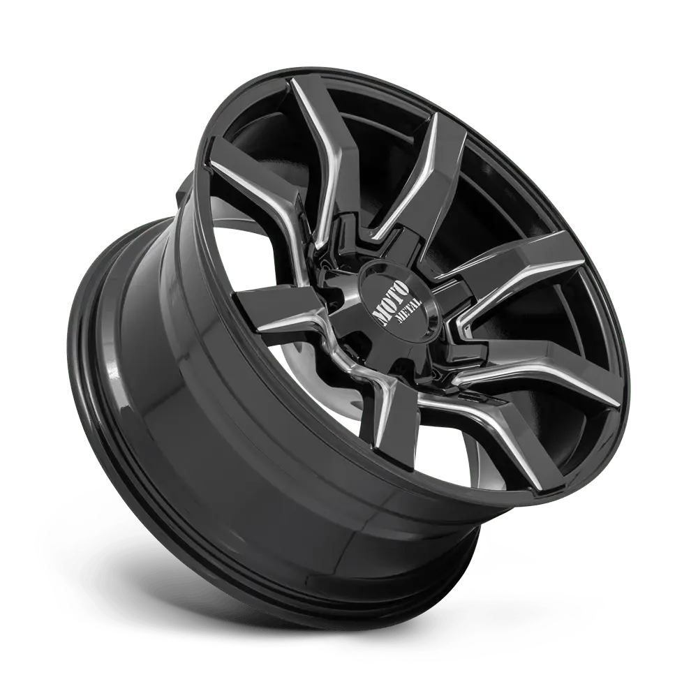 Moto Metal MO804 Spider 20X10 Blank ET 12mm Gloss Black Milled thumbnail 2