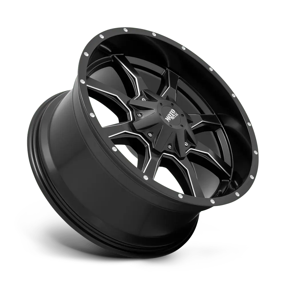 Moto Metal MO970 17X8 6X120 ET 0mm Semi Gloss Black Milled miniature 2