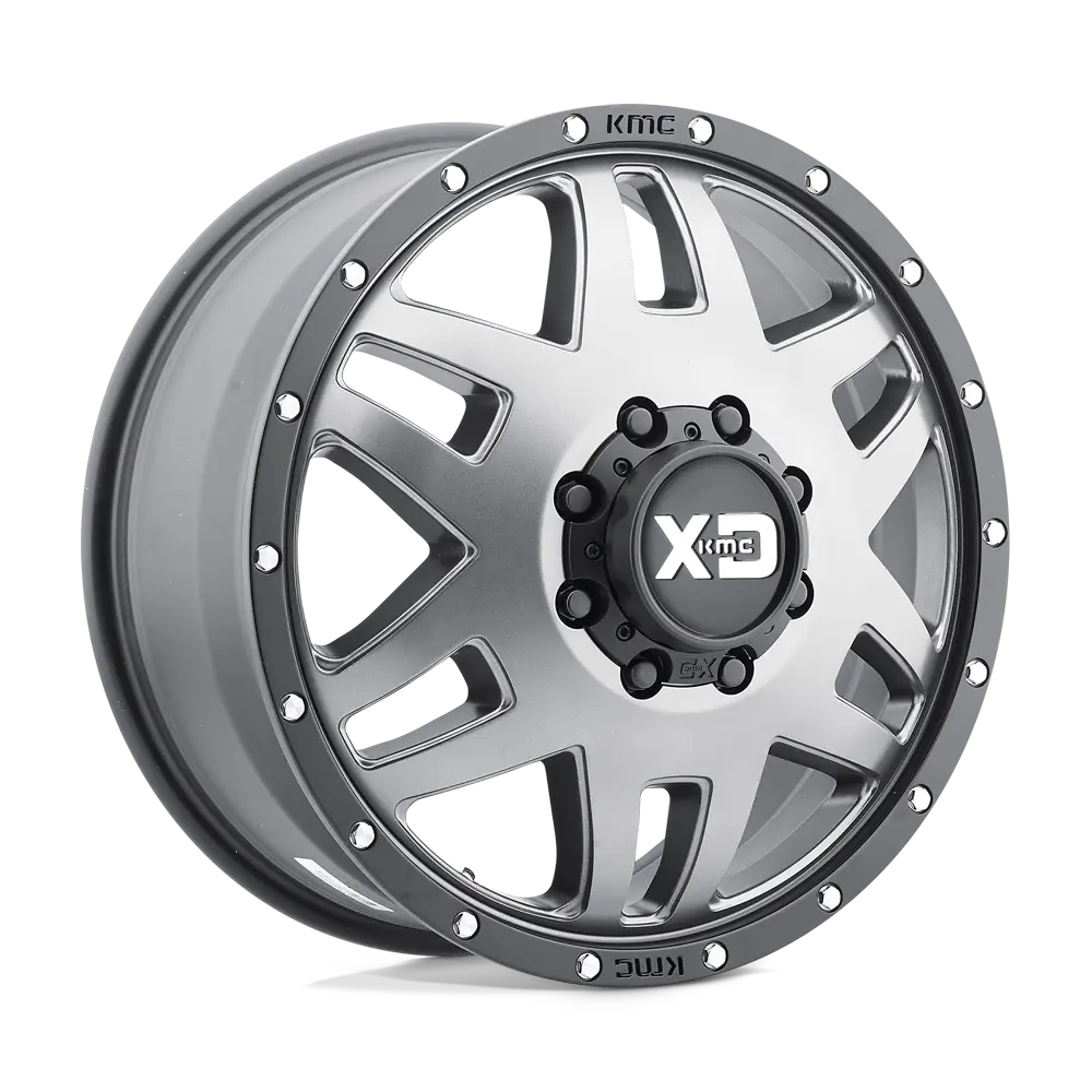 XD XD130 Machete Dually 20X8.25 8X165.1 ET 127mm Matte Gray Black Ring