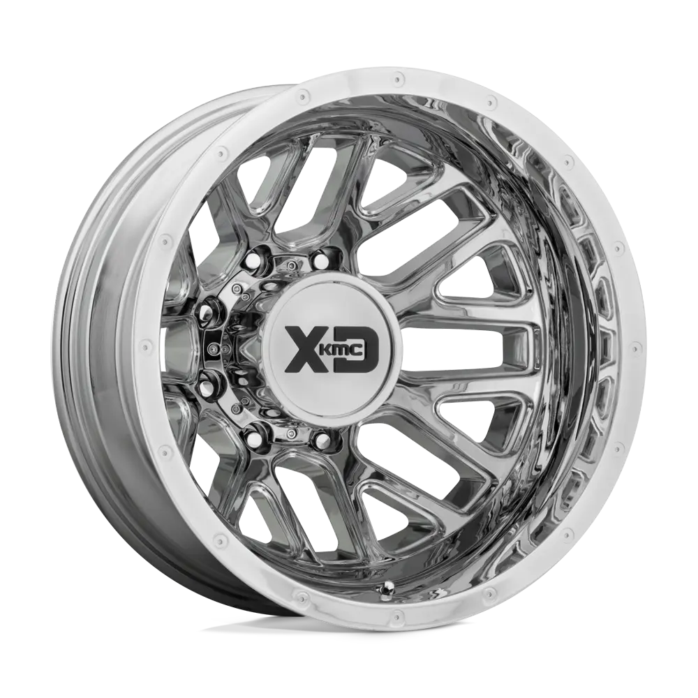 XD XD843 Grenade Dually 17X6.5 8X210 ET -155mm Chrome - Rear