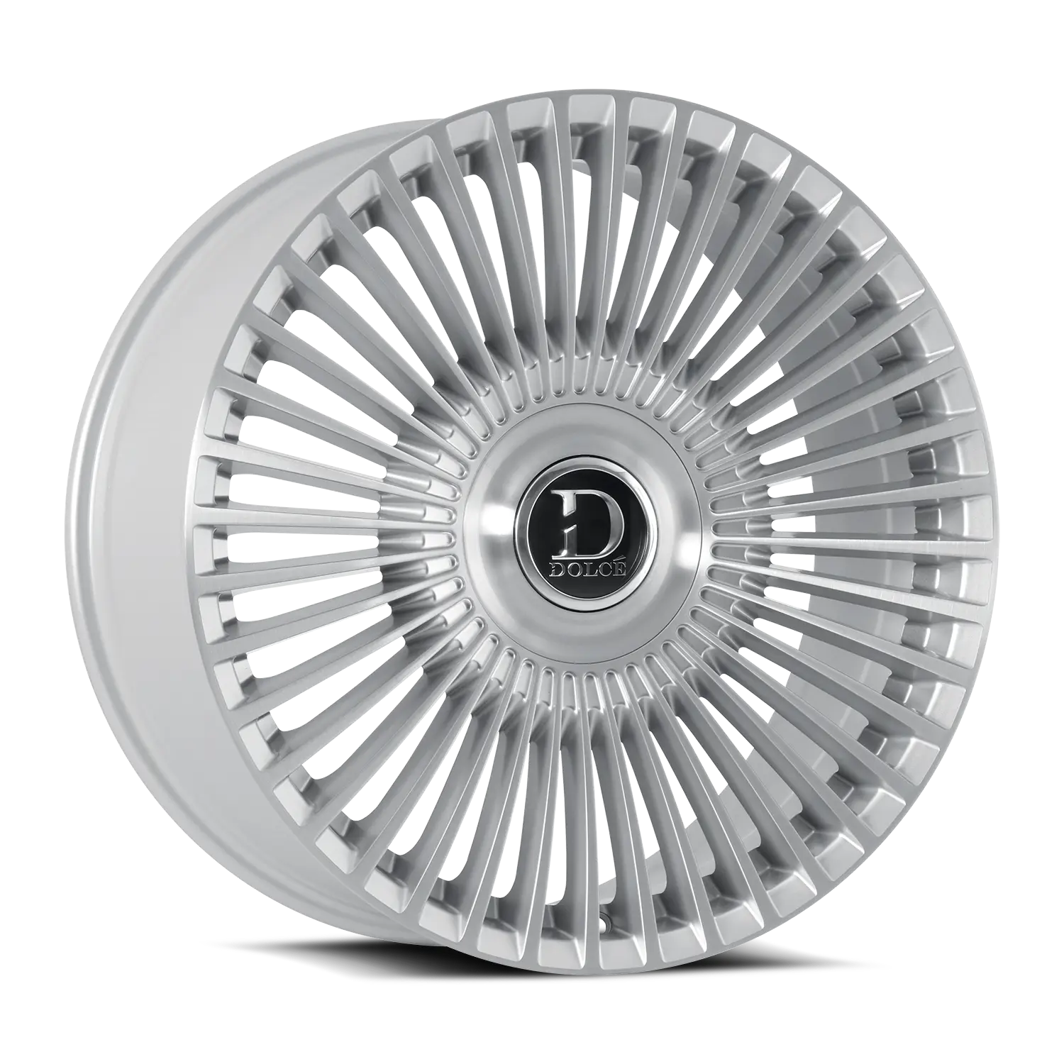 Dolce Trento 22X9 5X112 / 5X115 ET 15mm Glossy Silver Brush Face